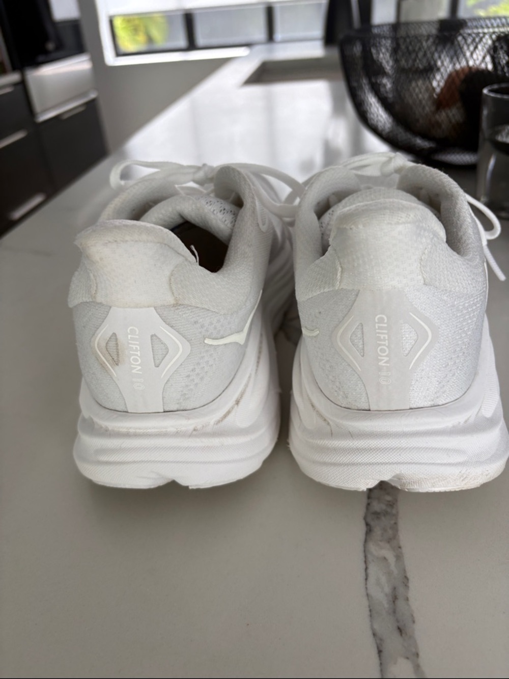 Hoka One One Men's Clifton 10 Lightweight Running Shoe - White - Picture 6 of 6